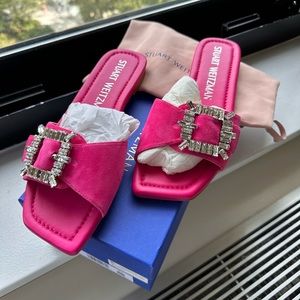 Stuart Weitzman crystal pink sandals